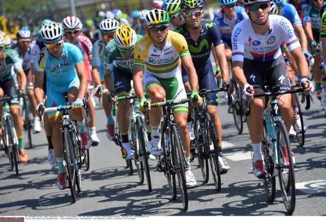 Zdeněk &Scaron;tybar (Omega Pharma-Quick Step) and Simon Gerrans (Orica-GreenEdge)