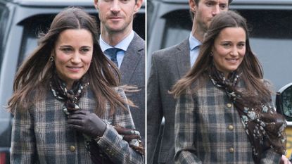 composite of pippa middleton in check coat