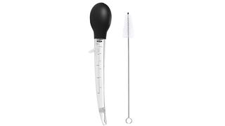 A plastic turkey baster