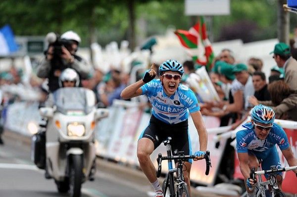 Niki Terpstra (Milram) takes the win and the race lead in Tuesday's Dauphin&eacute; Lib&eacute;r&eacute; stage.