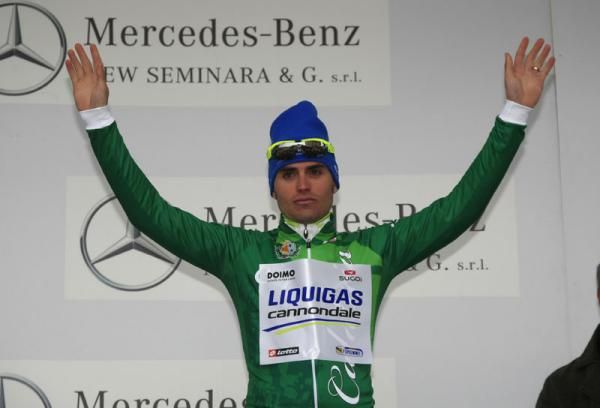 Valerio Agnoli (Liquigas - Cannondale) leads the mountains classification
