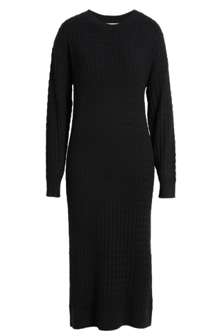 Treasure & Bond Cable Stitch Long Sleeve Midi Sweater Dress (Was $80) 