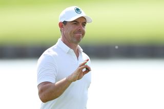 Rory McIlroy waves to the crowd