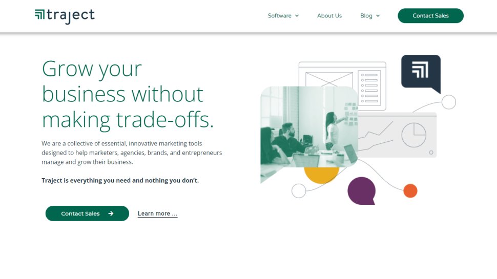 Website screenshot for Traject Fanbooster