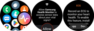 Open ECG app on Galaxy Watch 5 for the first time