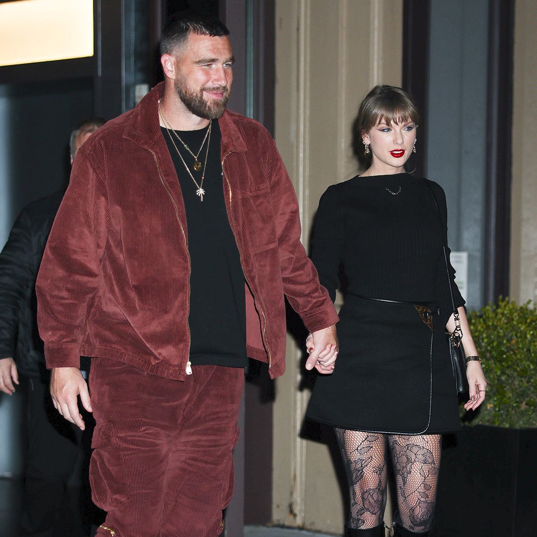 NEW YORK, NEW YORK - NOVEMBER 06: Taylor Swift and Travis Kelce seen in NoHo on November 06, 2025 in New York City. (Photo by Aeon/GC Images)