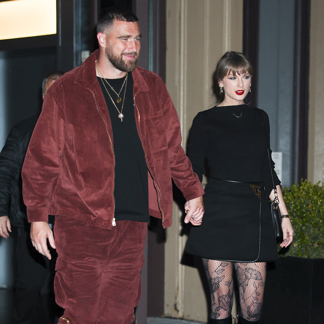 NEW YORK, NEW YORK - NOVEMBER 06: Taylor Swift and Travis Kelce seen in NoHo on November 06, 2025 in New York City. (Photo by Aeon/GC Images)