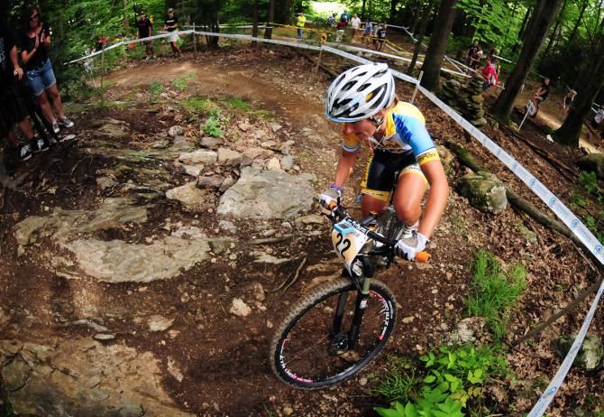 Amy Dombroski (Telnet Fidea) racing close to her Vermont home