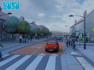 Share the road: cycling lanes and better visibility for pedestrians.