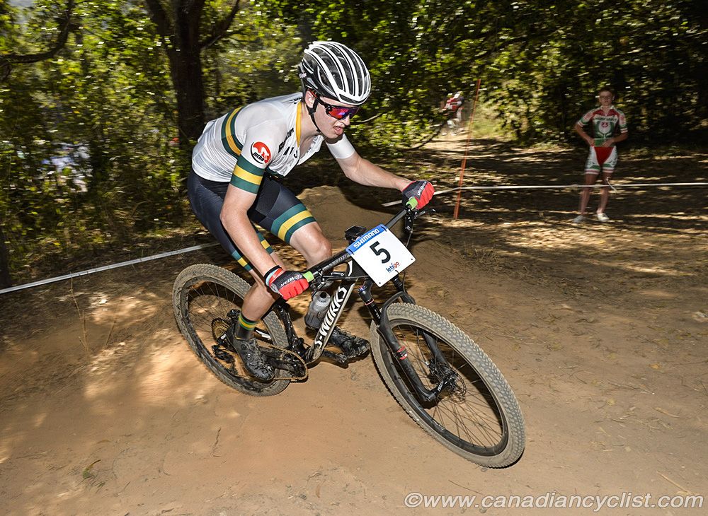 Cameron Wright (Australia) on the last lap with a comfortable lead.