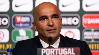 Portugal manager Roberto Martinez announces at a press conference the players who will represent the national team in the next Euro 2024 qualifying games, at Cidade do Futebol FPF, Oeiras, Portugal on September 1, 2023.
