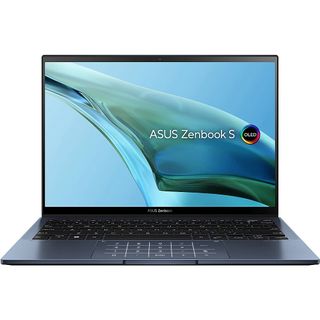An Asus ZenBook S 13 OLED against a white background