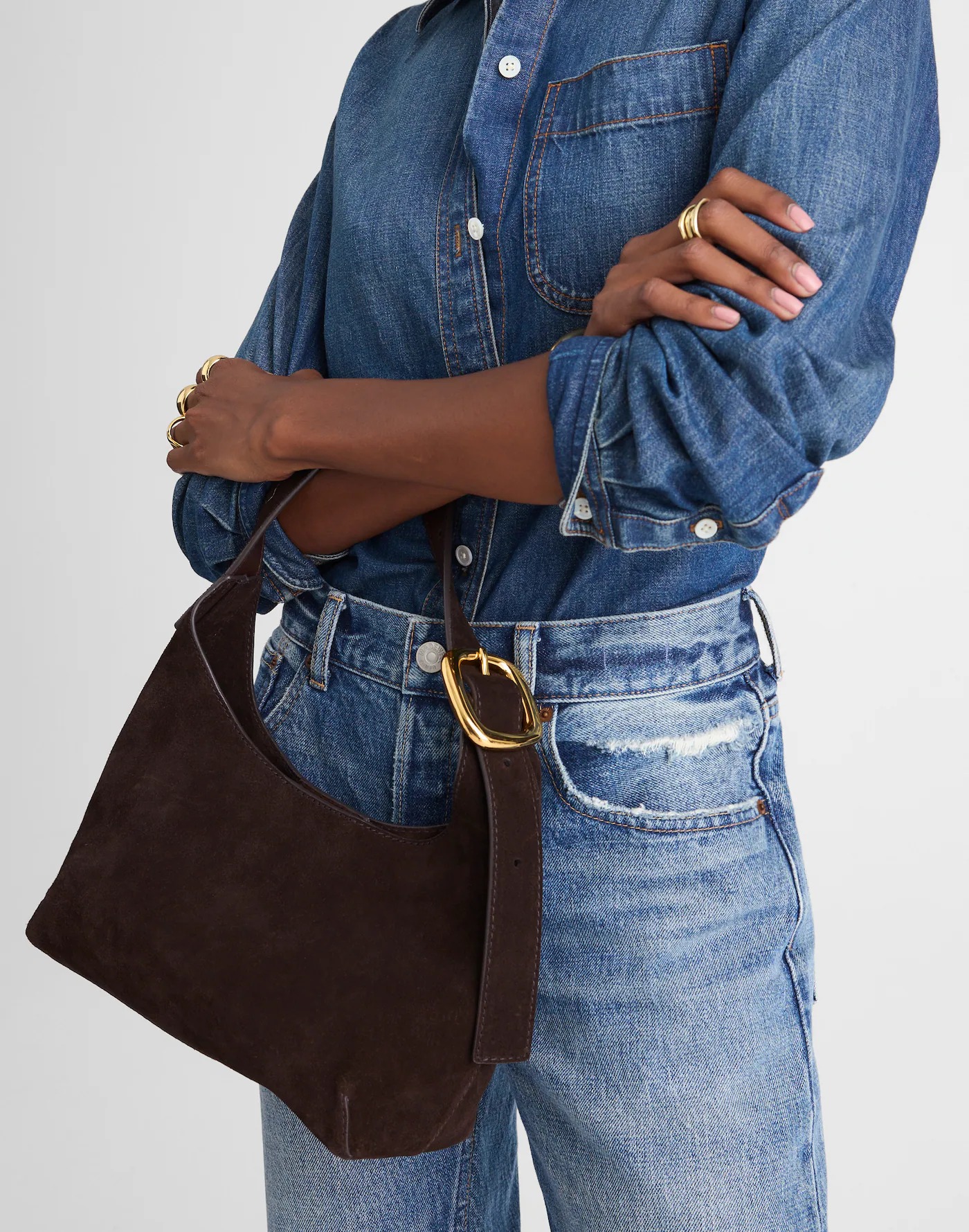 madewell, The Sculptural-Buckle Shoulder Bag