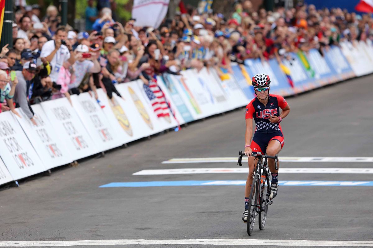 No victory celebration Chloe Dygert (USA)