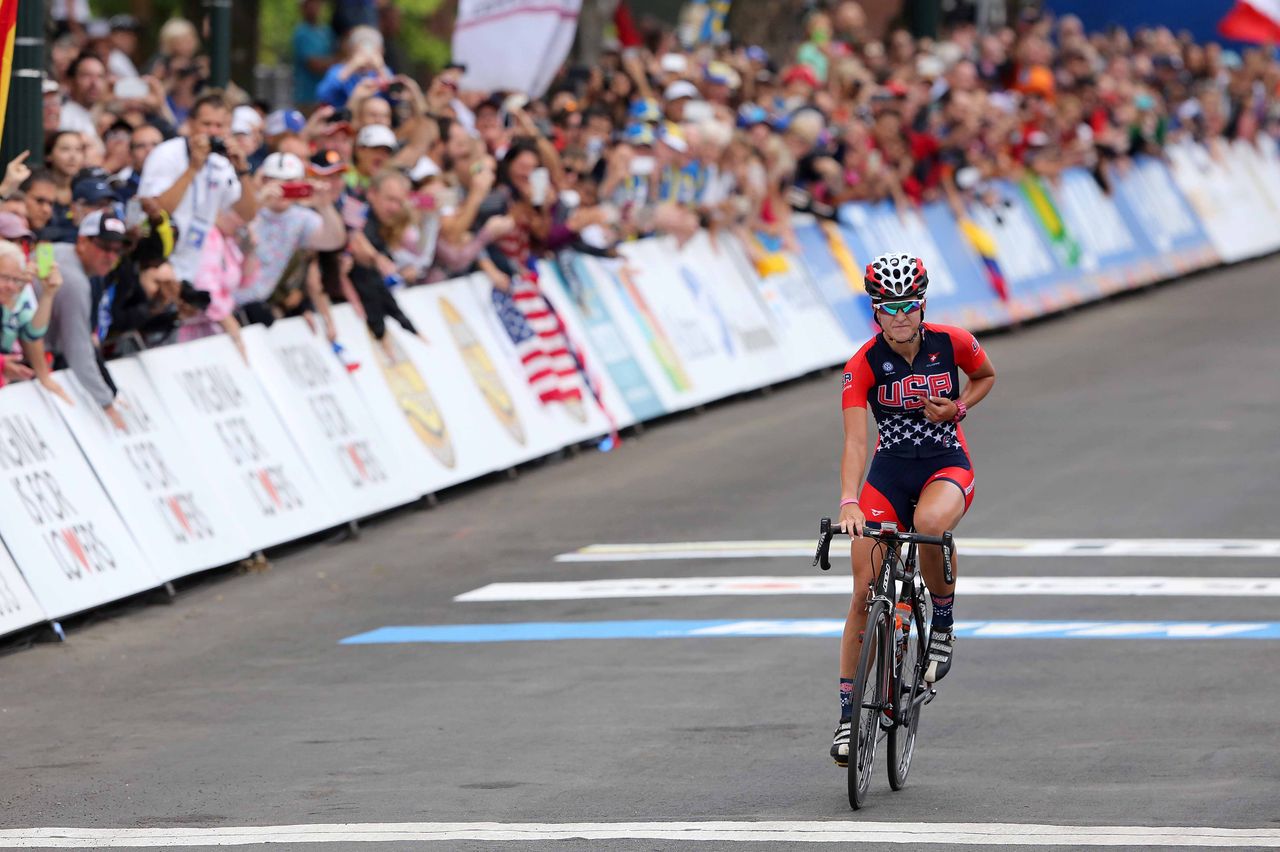 No victory celebration Chloe Dygert (USA)