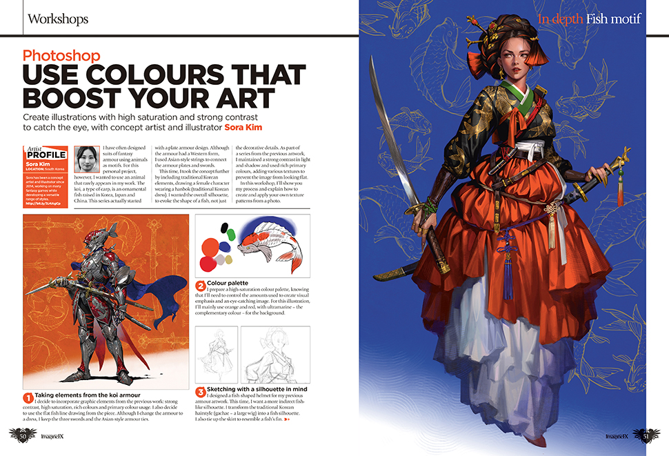 A spread from ImagineFX issue 260