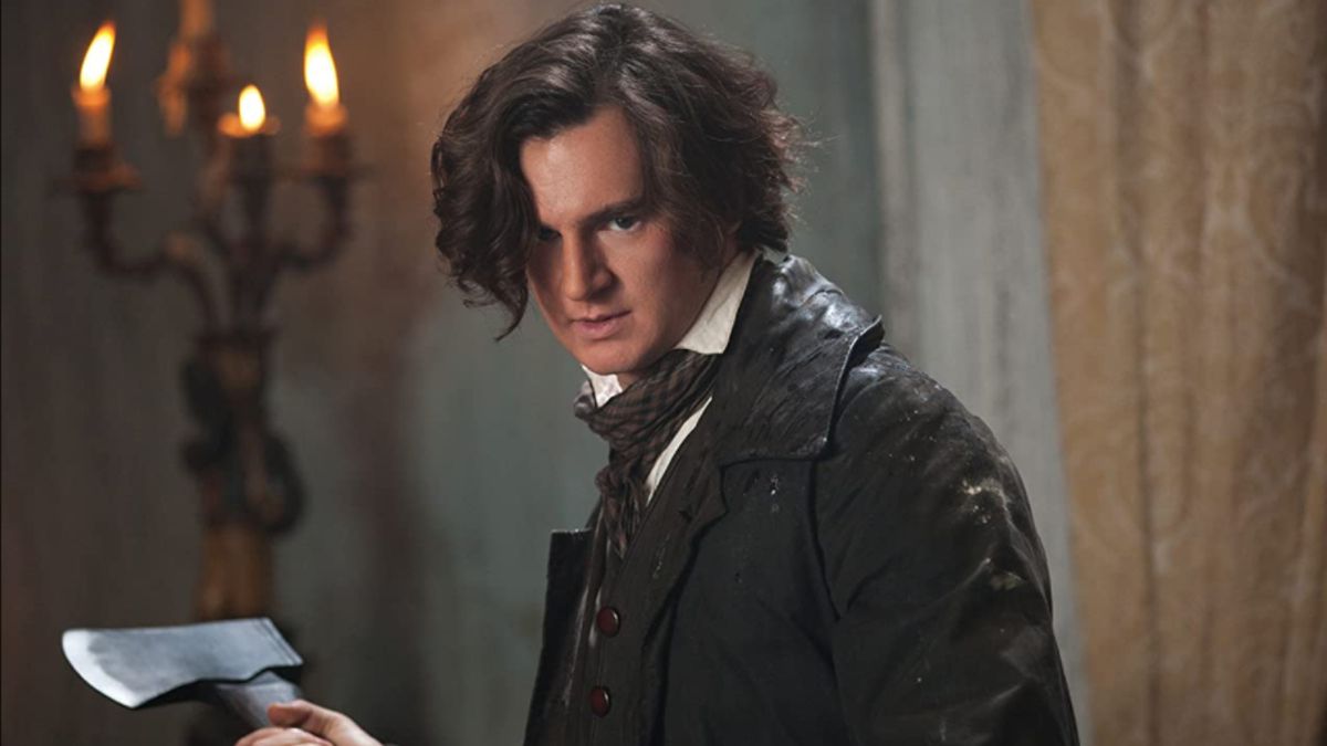 Benjamin Walker stands holding an axe in Abraham Lincoln: Vampire Hunter.