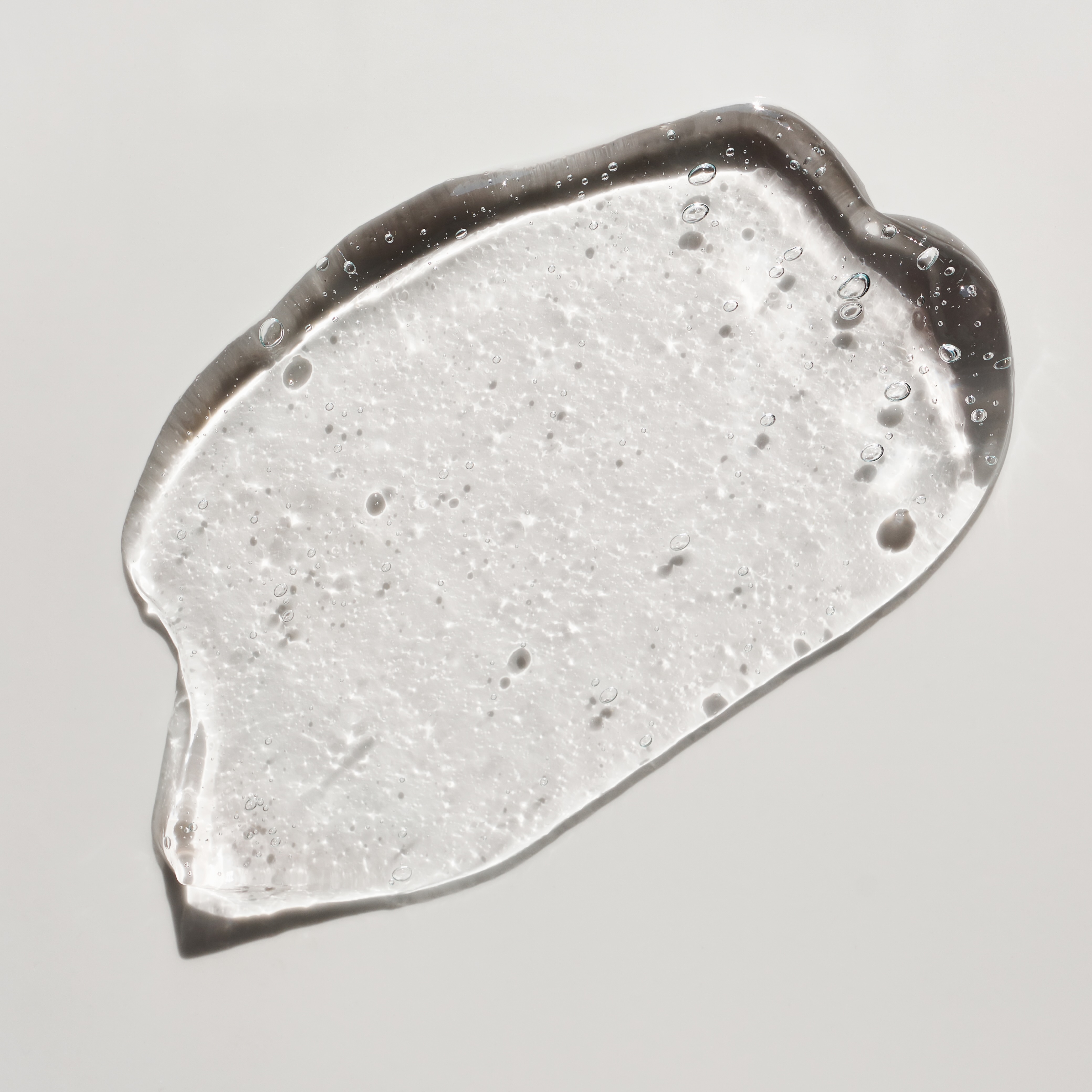 Up-close texture picture of clear skincare/haircare gel