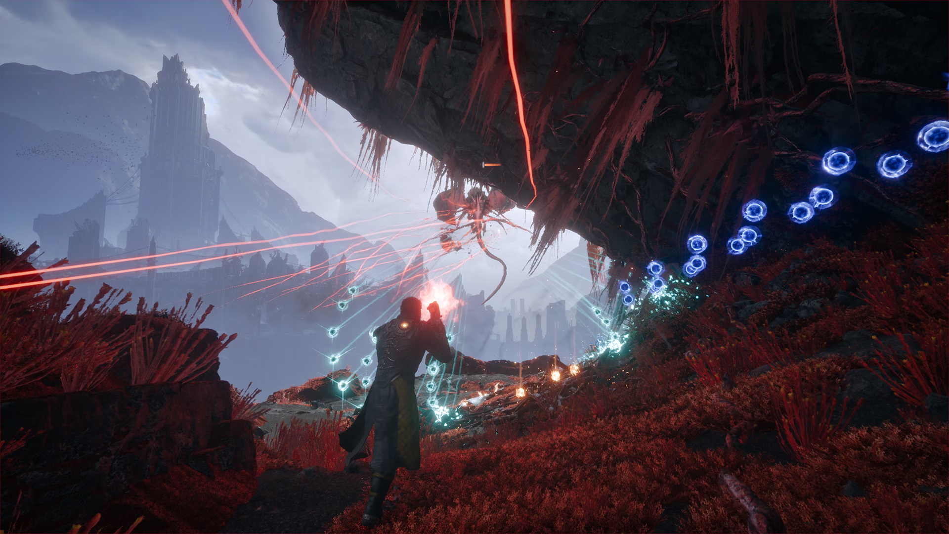 Screenshot from the 2026 sci-fi action game "Saros"