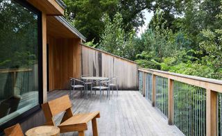 Guestroom terrace at Tourists hotel, North Adams, USA