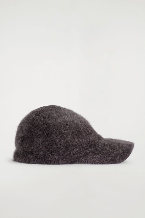 Brushed-Cashmere Baseball Cap
