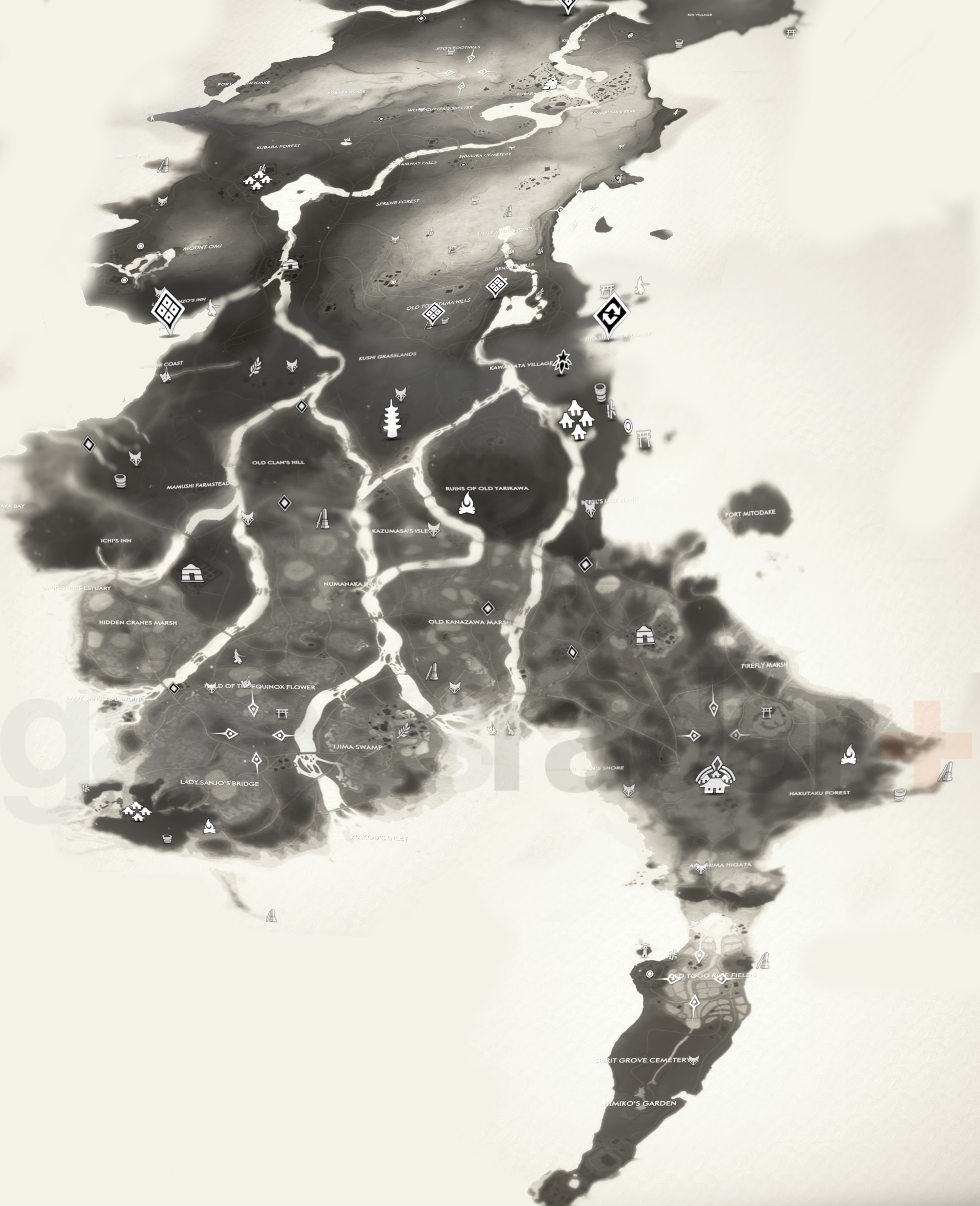 ghost of tsushima map full
