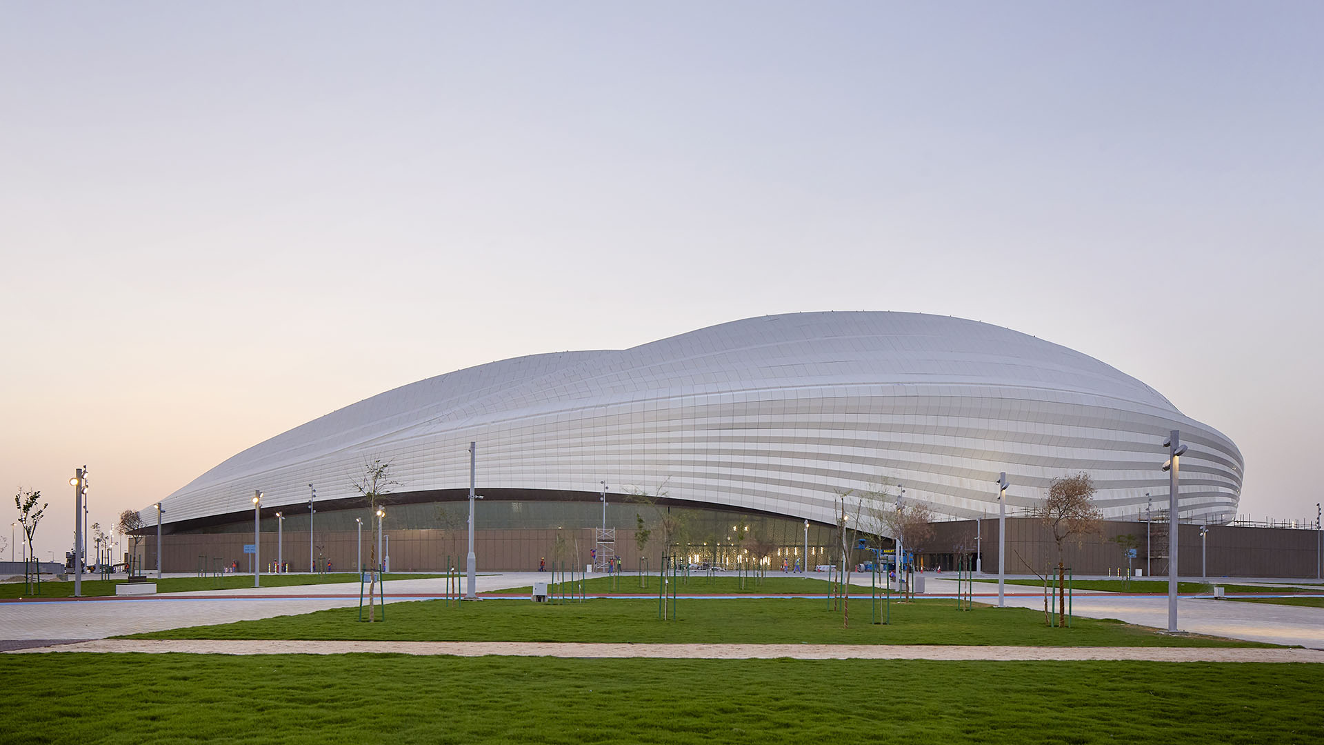 A photo of Al Janoub Stadium.