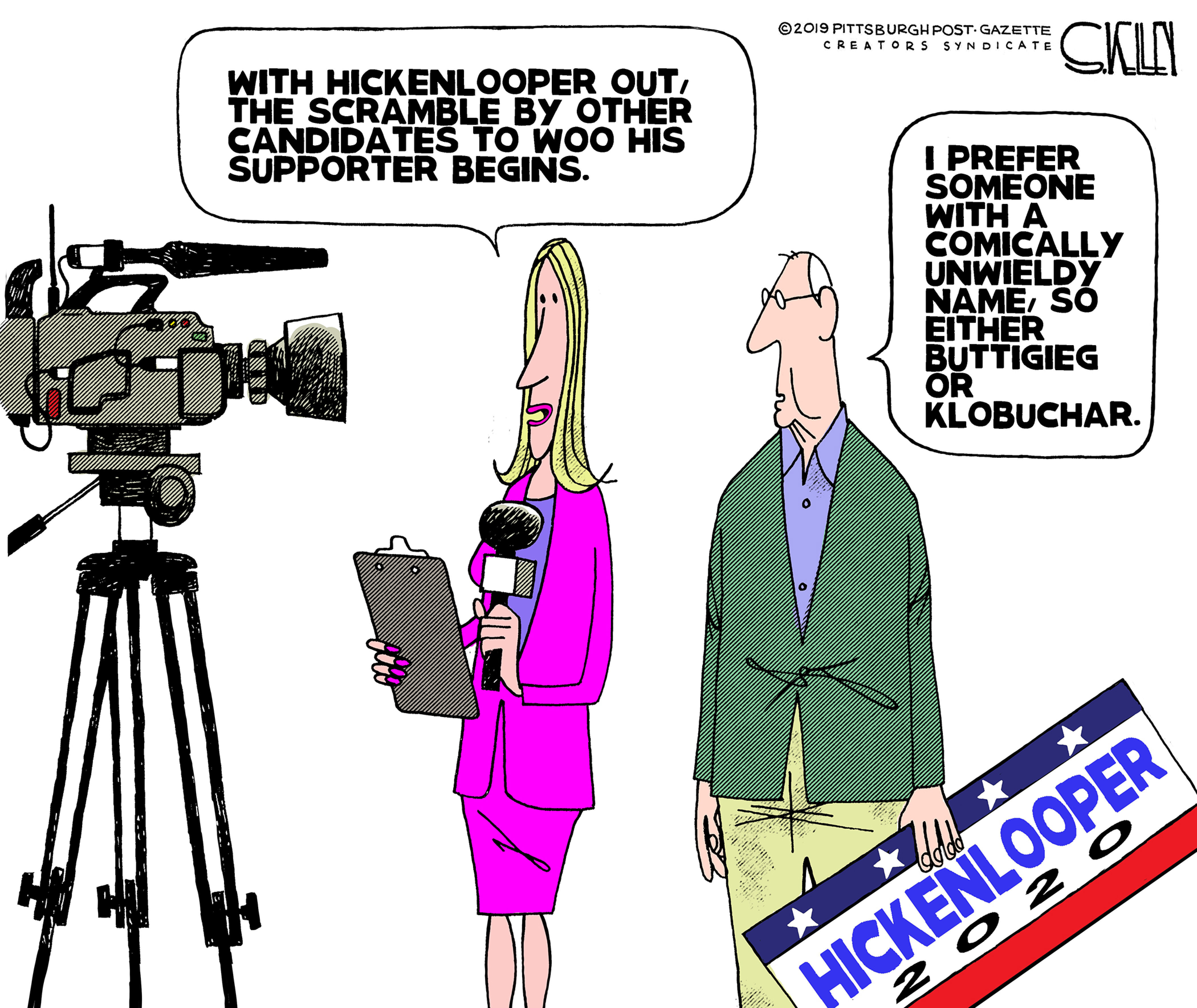 Political Cartoon Hickenlooper Drops Out 2020 Election Democrats