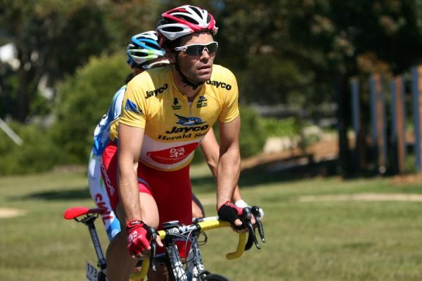 Rhys Pollock rode comfortably in the bunch today, but must now think about his defence on the Queen stage.