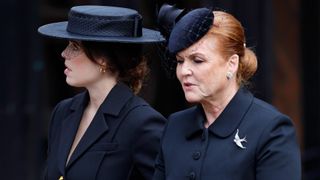 Princess Eugenie and Sarah Ferguson, Duchess of York attend the Committal Service for Queen Elizabeth II