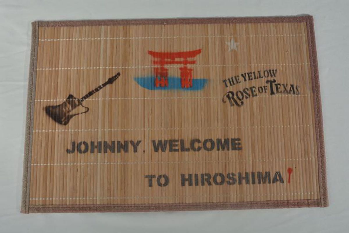 A personalised sushi mat from Hiroshima. We've all got one.
