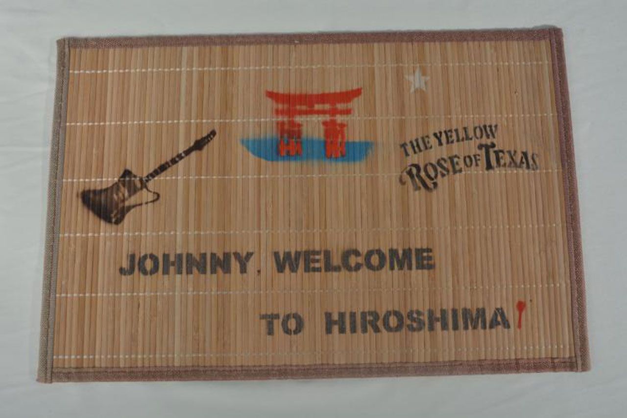 A personalised sushi mat from Hiroshima. We've all got one.
