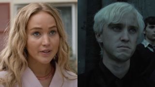 Jennifer Lawrence stars in No Hard Feelings, while Tom Felton stars in Harry Potter and the Deathly Hallows - Part 2.