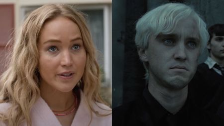 Jennifer Lawrence stars in No Hard Feelings, while Tom Felton stars in Harry Potter and the Deathly Hallows - Part 2.