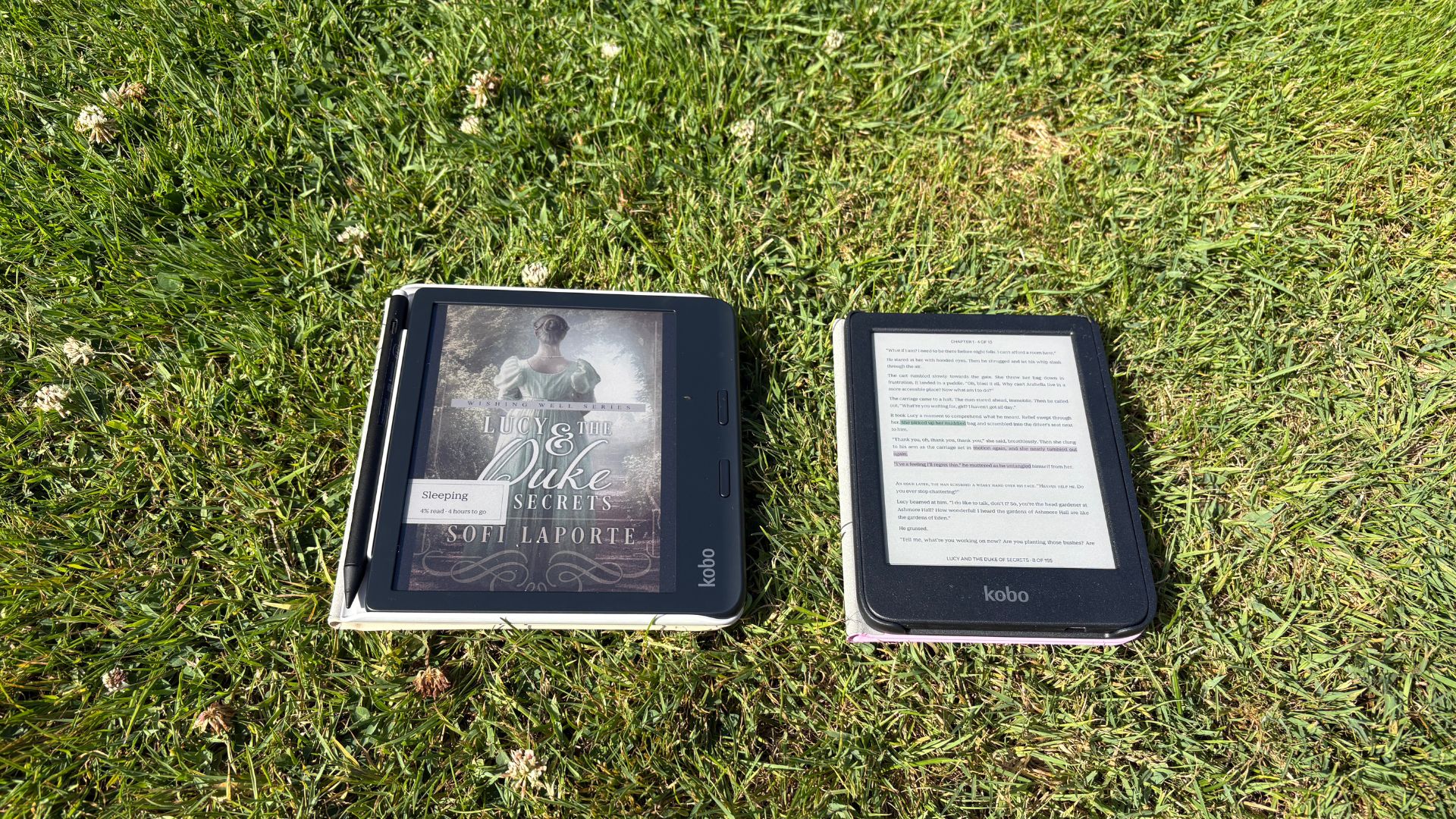 Kobo Clara Colour on the grass
