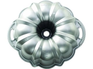 silver bundt pan with handles