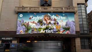 Spotify Wrapped 2023 Taylor Swift billboard