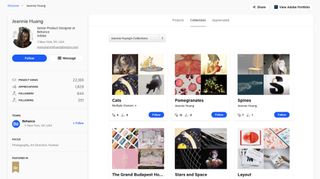 The previous Behance profile page