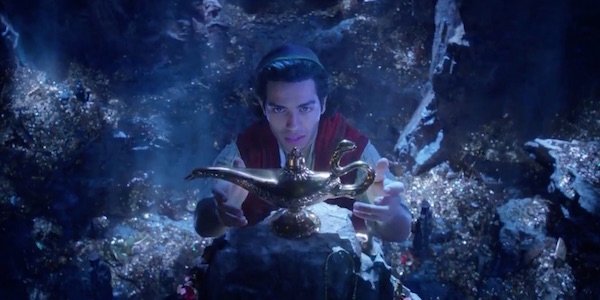 Mena Massoud as Aladdin with the Lamp in live-action 2019 film