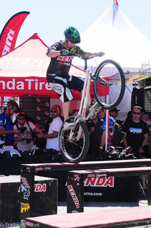 Trials riding demonstration