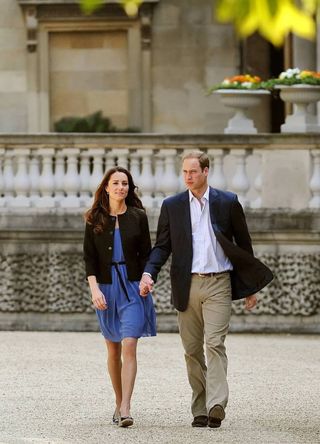 Kate Middleton and Prince William before embarking on their honeymoon