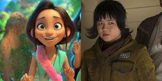 Dawn in The Croods A New Age and Kelly Marie Tran as Rose Tico in Star Wars the Last Jedi