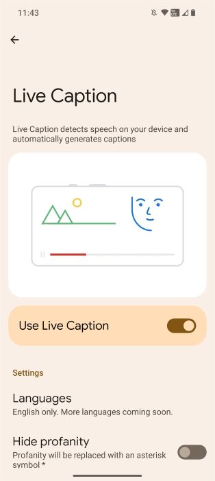 Nothing OS 2.0 Live caption settings