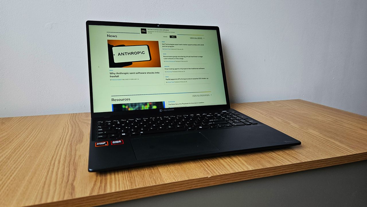 The Dynabook Tecra A65 M on a desk