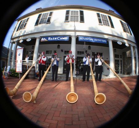 Base Camp brings out the 'Ricola Boys' and the crowd goes wild!