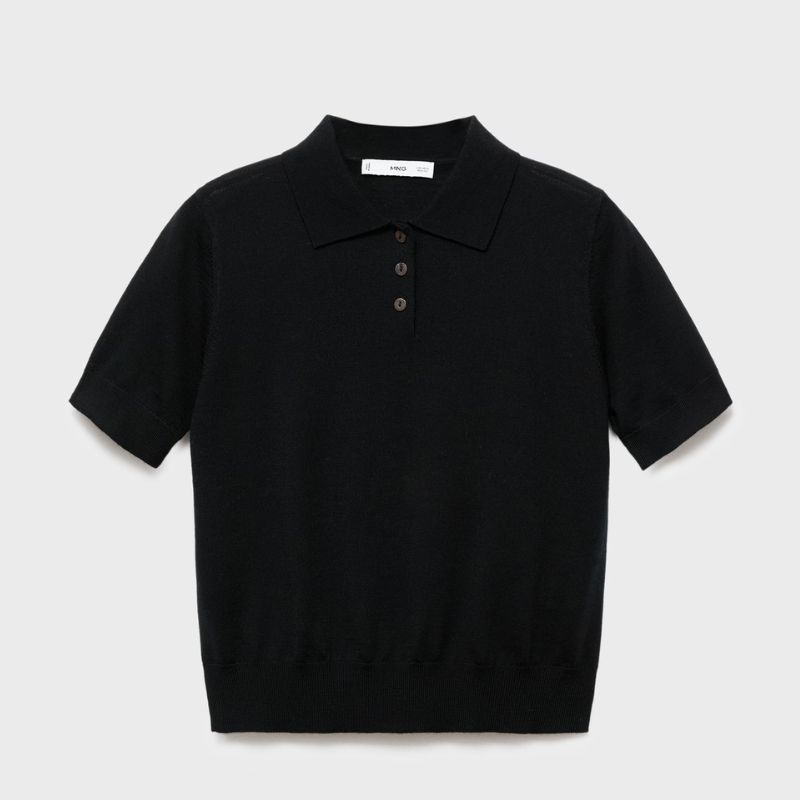 Mango , 100% wool polo-neck sweater