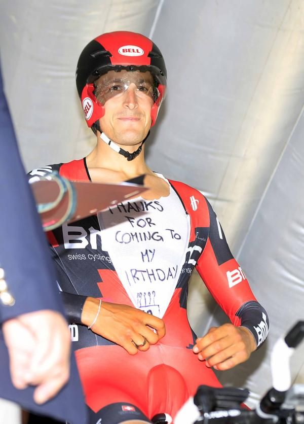 Marcus Burghardt (BMC) sends out a message.