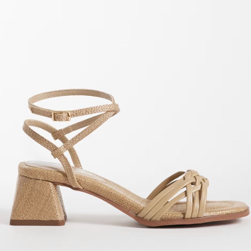 ASOS, Humble Plaited Detail Mid Block Heel Sandals