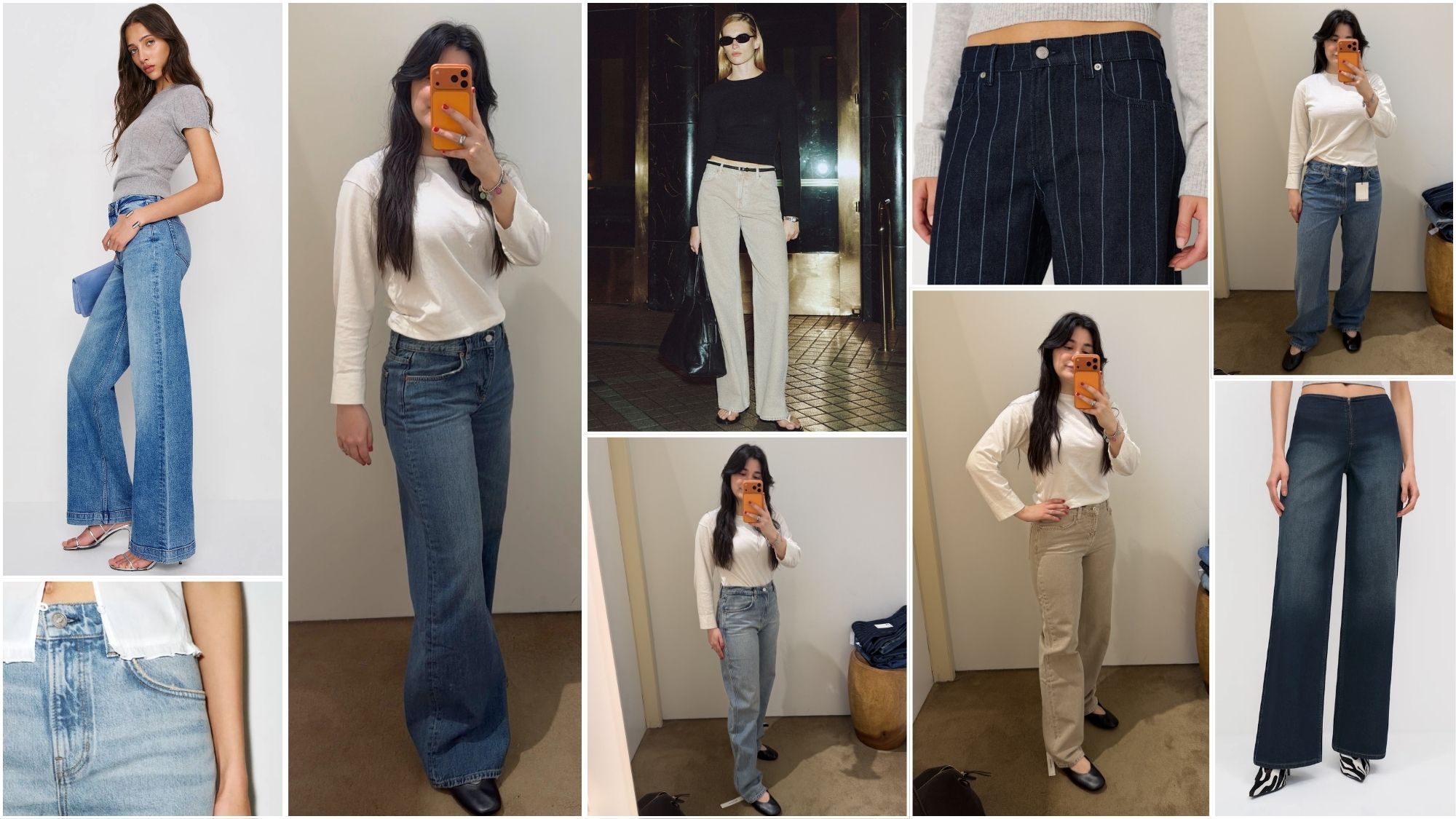 Reformation denim try on