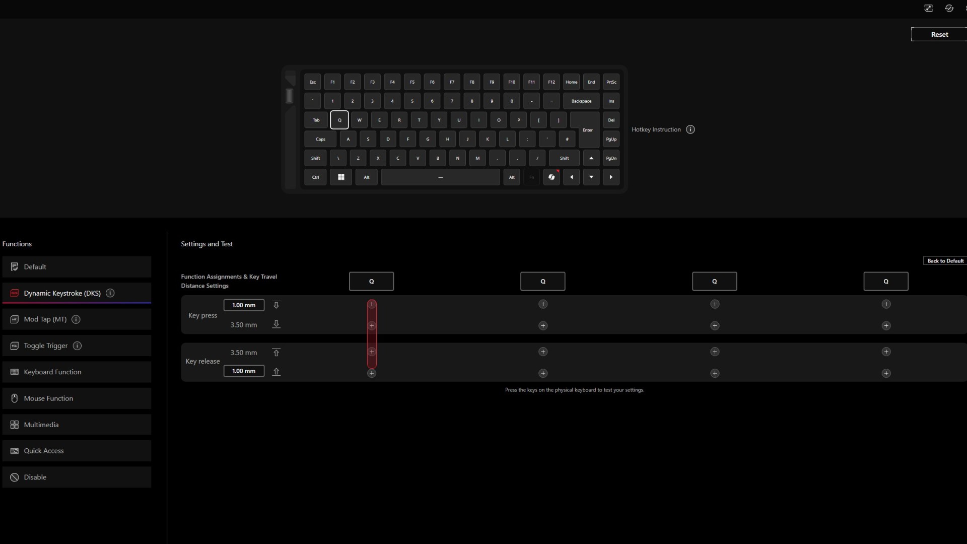 Asus Gear Link software customizing Asus ROG Falcata keyboard
